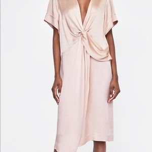 Zara Satin Midi Dress